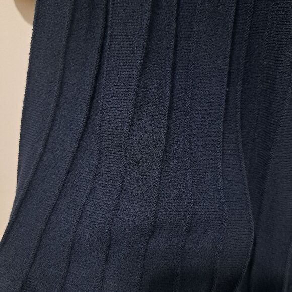 Eileen Fisher Washable Wool Scoop Neck Knit Dress Small Petite Dark Navy/Black - Picture 8 of 14